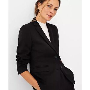 Ann Taylor Black Classic 2 Button Business Casual Office Blazer - Size 10